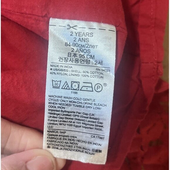 Baby Gap Red Lace Dress 2yrs - Picture 6 of 8